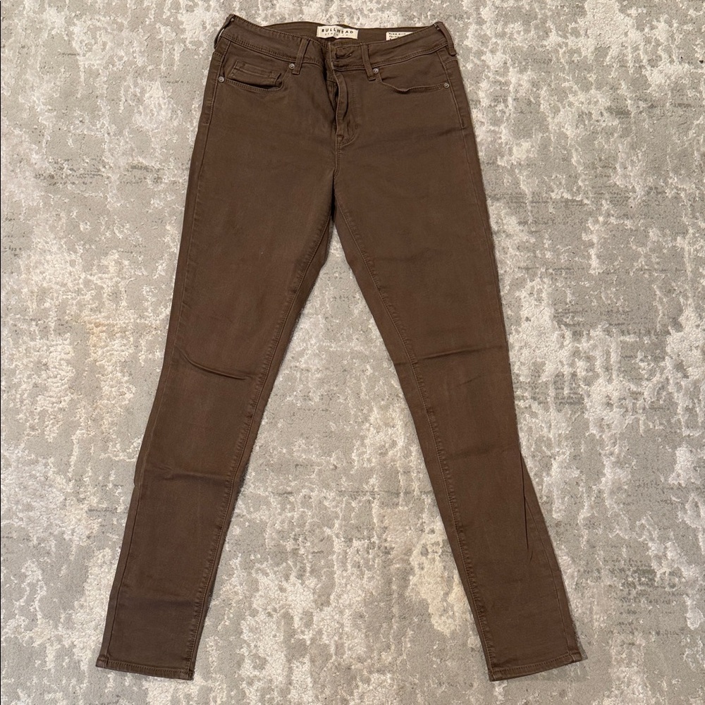 Bullhead High Rise Brown Skinny Jeans